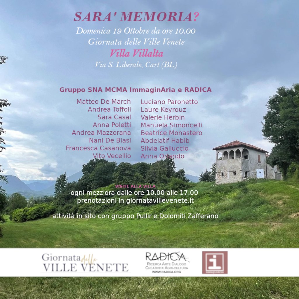 domenica 19 ottobre [ SARA’ MEMORIA? ] MOSTRA COLLETTIVA A VILLA&nbsp;VILLALTA