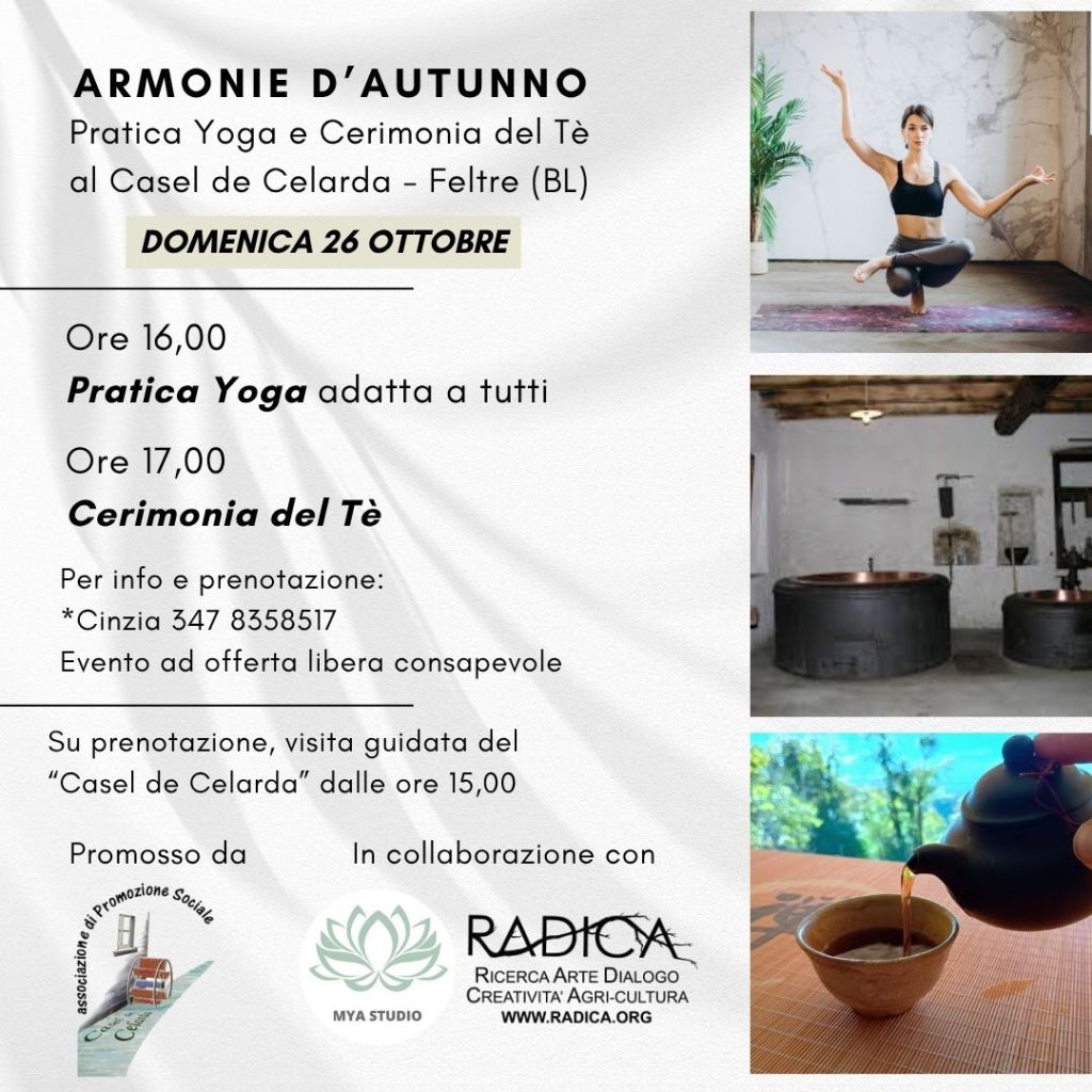 domenica 26 ottobre [ARMONIE D’AUTUNNO] Yoga e tè al Casel de&nbsp;Celarda